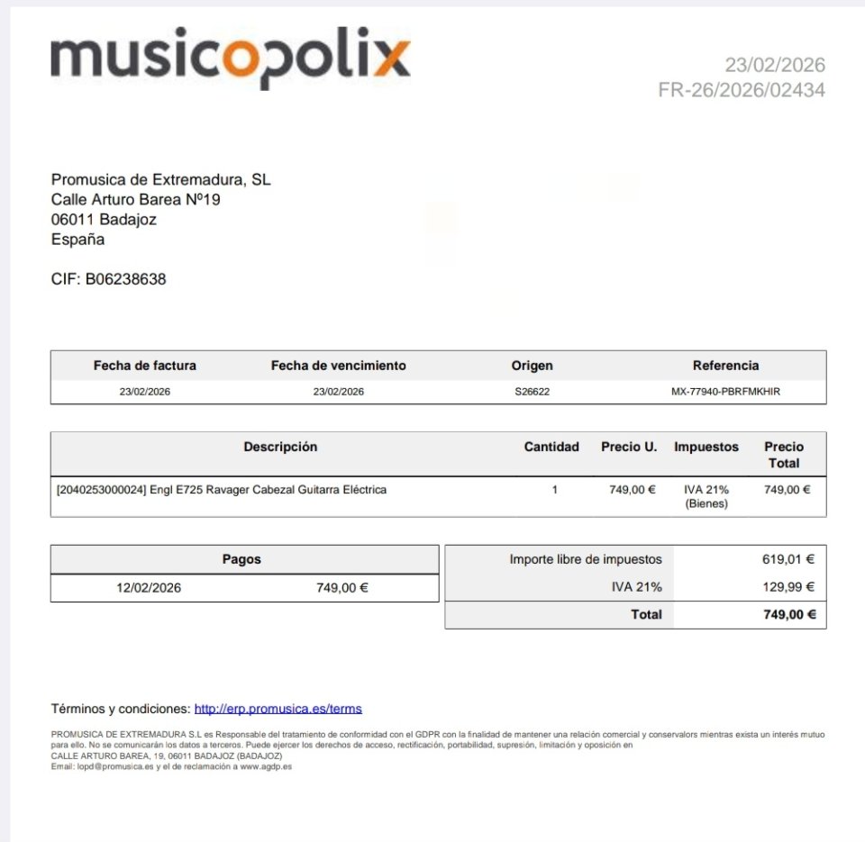 ENGL E725 RAVAGER IR de segunda mano · Foto 8 de 10 · Valencia · 625 €