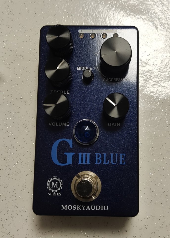 Pedal Guitarra Mosky G III Azul Distorsión