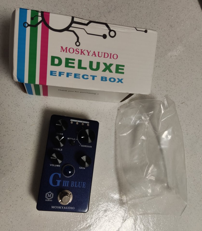 Pedal Guitarra Mosky G III Azul Distorsión