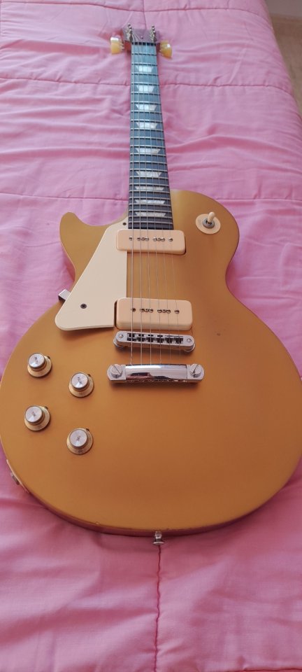 Gibson Les Paul tribute 50s goldtop con pastillas p90
