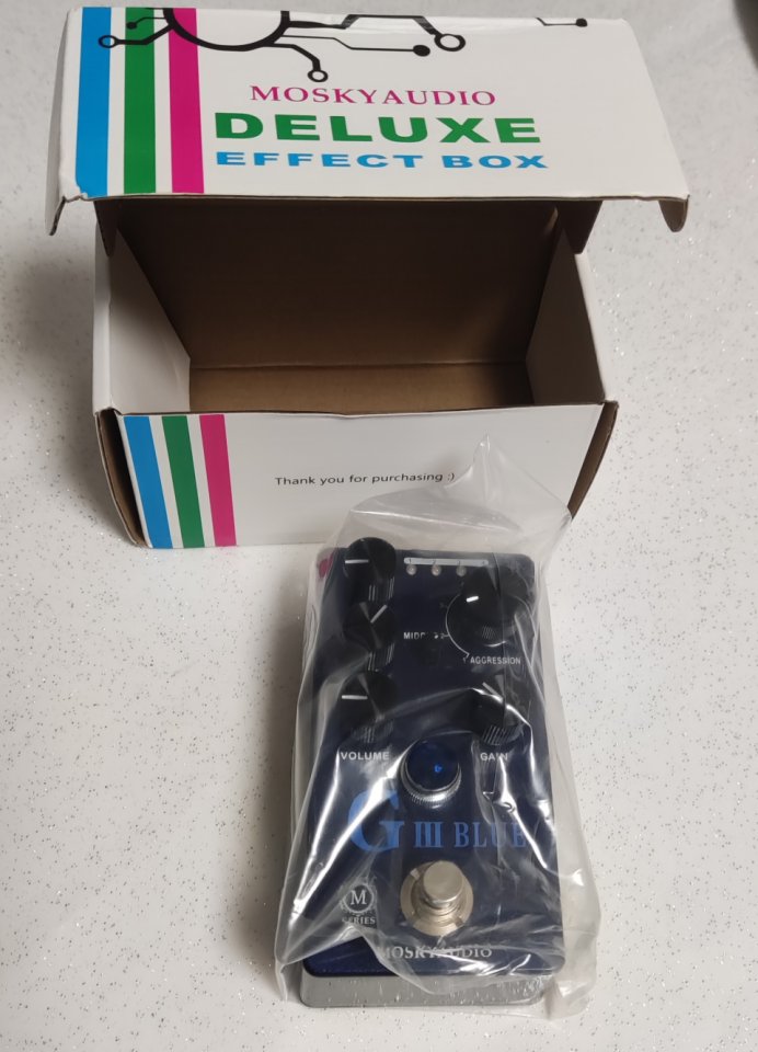 Pedal Guitarra Mosky G III Azul Distorsión