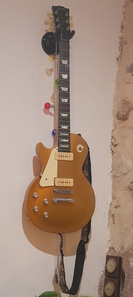 Gibson Les Paul tribute 50s goldtop con pastillas p90