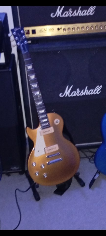 Gibson Les Paul tribute 50s goldtop con pastillas p90