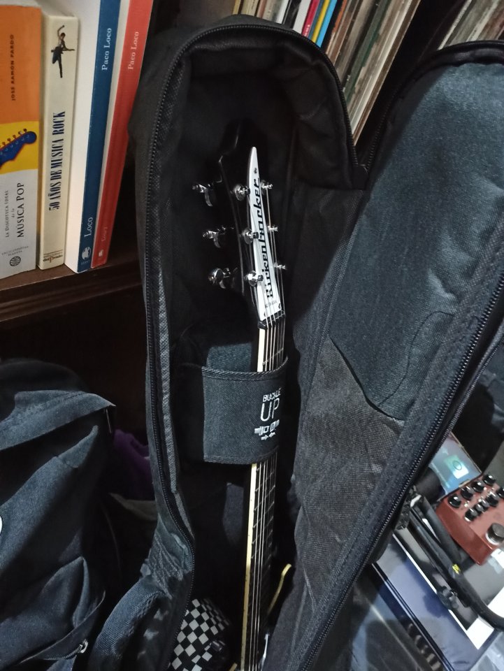 Harley Benton RB-600BK modificada (estilo Rickenbacker)