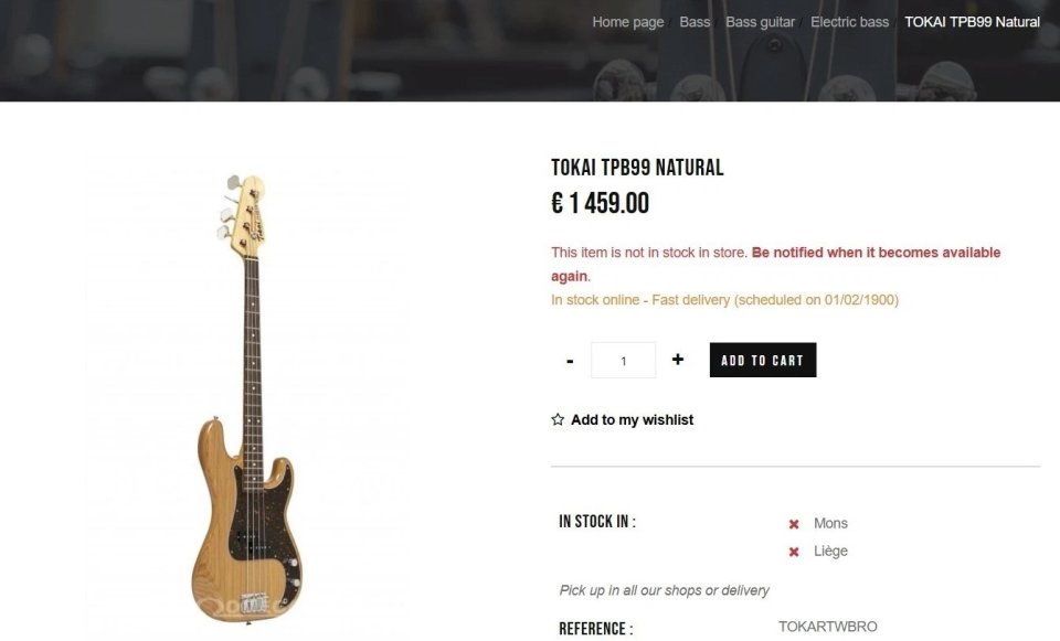 Tokai Japan TB99 Precision Lollar Custom Shop (2022)