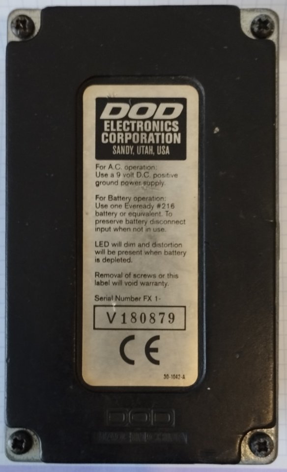 Pedal CHORUS Stéreo ICE BOX FX64, DOD de segunda mano · Foto 9 de 9 · Barcelona · 75 €