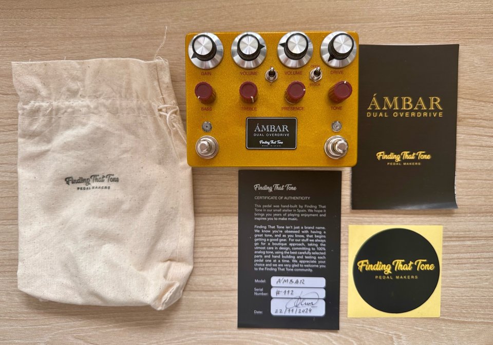 Pedal Ámbar Dual Overdrive - De Finding That Tone de segunda mano · Foto 1 de 4 · Valencia · 190 €