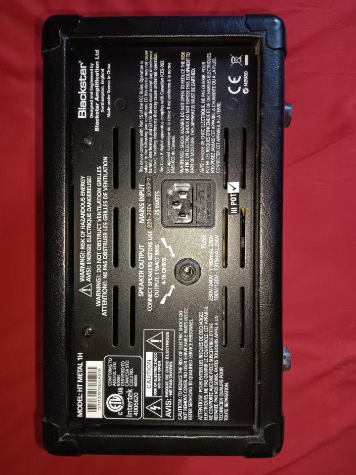 Blackstar HT-Metal-1H 1W (venta: 150€)