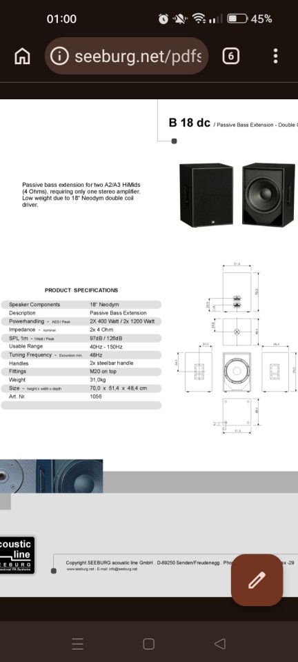 Set altavoces seeburg acoustic line (2 tops+1 sub) de segunda mano · Foto 4 de 9 · Alicante · 900 €