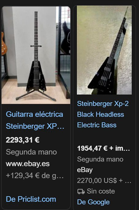 Bajo Steinberger XP2 Headless Bass