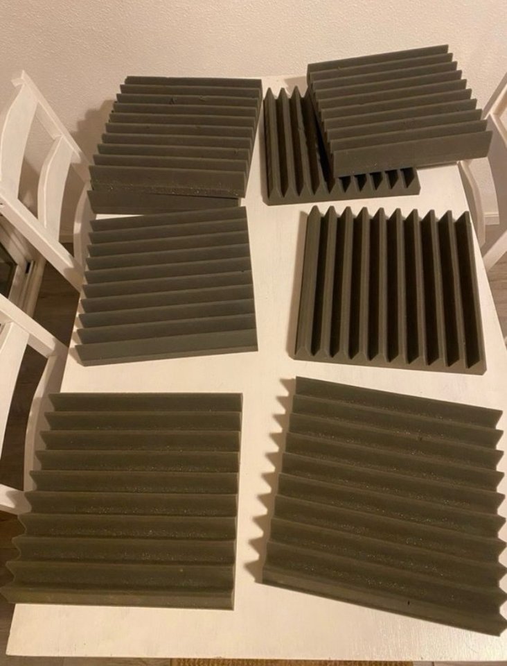 32 Paneles Acústicos Espuma Gris