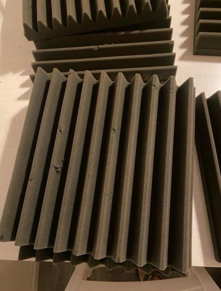 32 Paneles Acústicos Espuma Gris