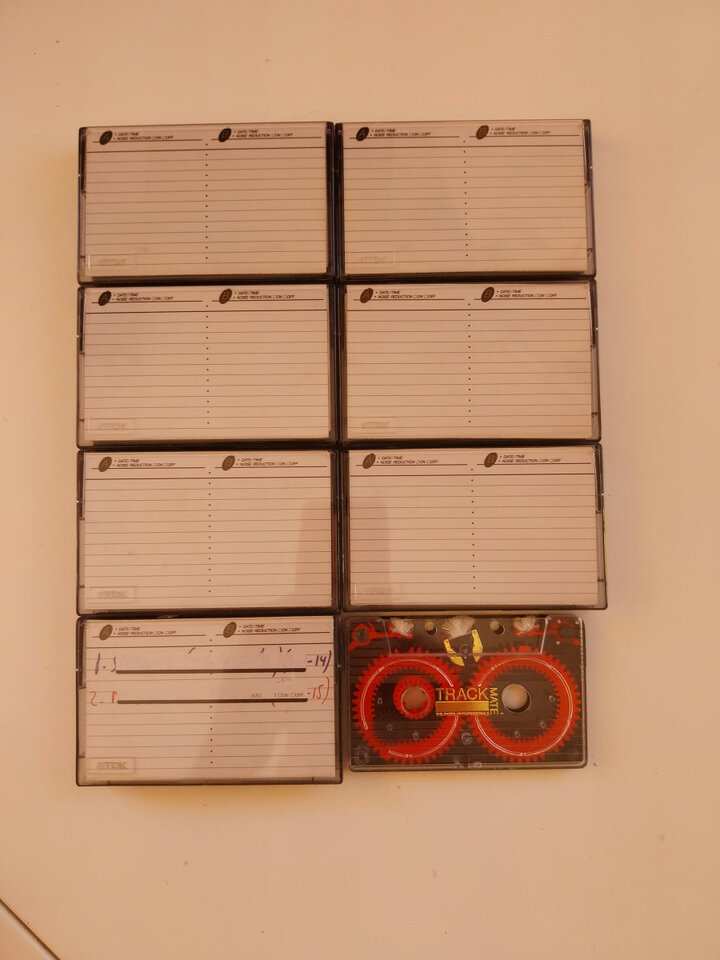 Lote de 8 cintas de cassette de cromo TDK SA-X60