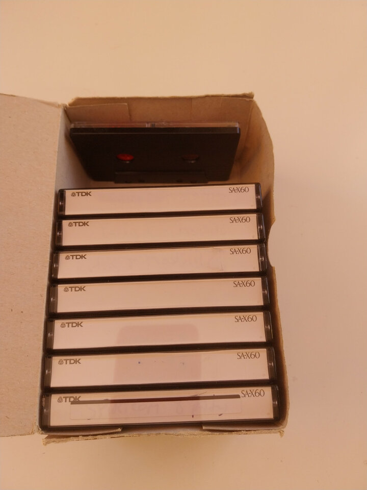 Lote de 8 cintas de cassette de cromo TDK SA-X60