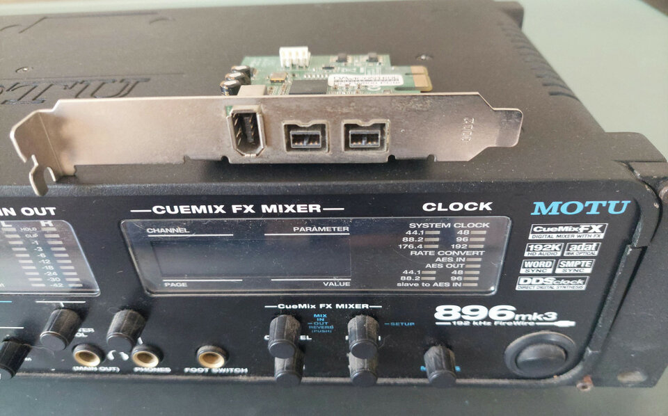 Motu 896 mk3 firewire+pci-e