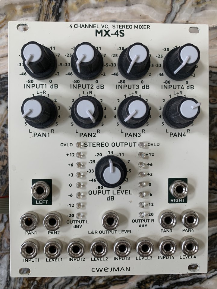 Cwejman MX-4S 4 Channel VC Stero Mixer 2015 - White