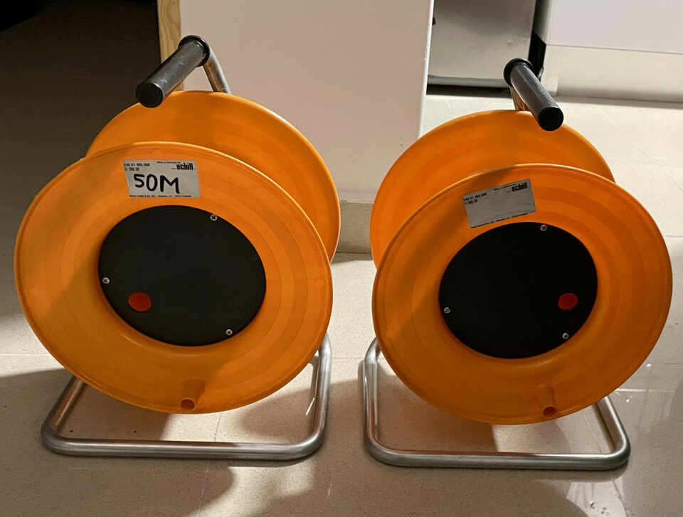 2 rulos enrolladores de cable Schill (50€ serían 25€ cada rulo enrollador)