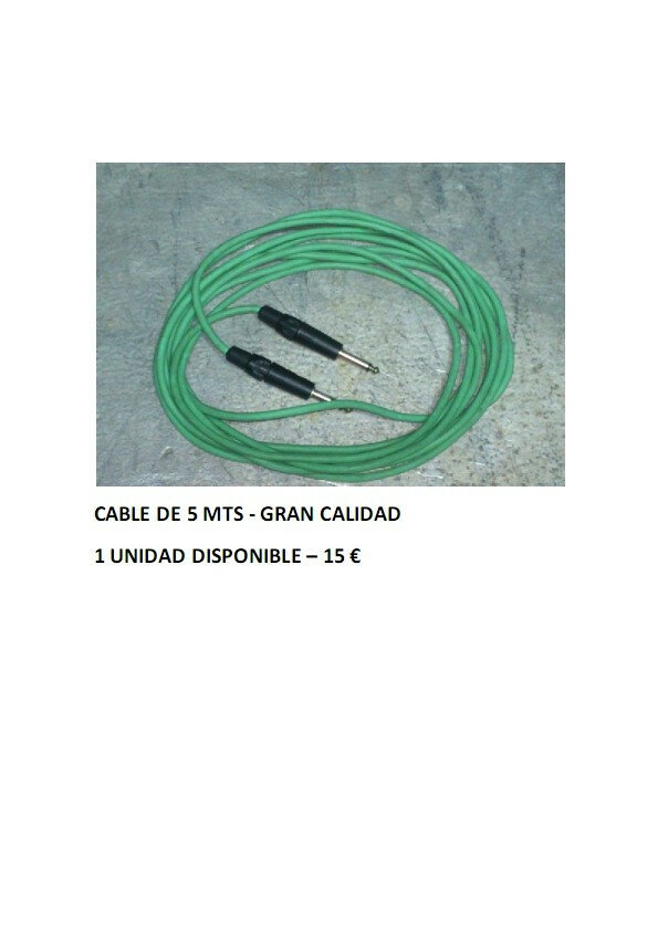 Cables para guitarra / pantallas / micros y mangueras de luz y sonido