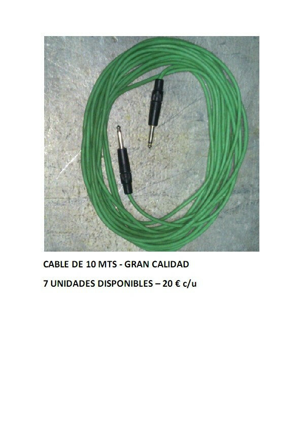 Cables para guitarra / pantallas / micros y mangueras de luz y sonido