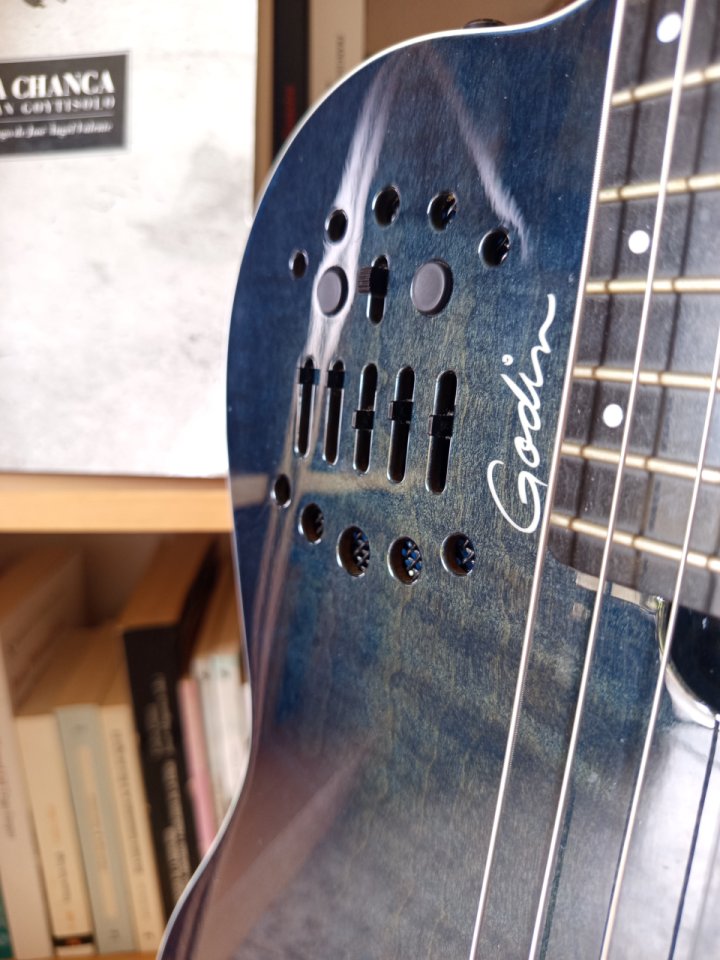 Vendo Godin Multiac ACS-SA Denim Blue Flame de segunda mano · Foto 3 de 5 · Almería · 1700 €
