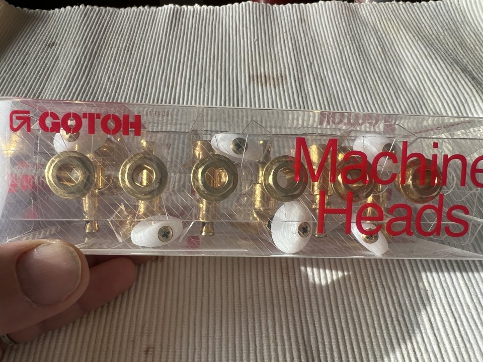 Clavijas Gotoh de mi Strat Kotzen (blanco perlado)