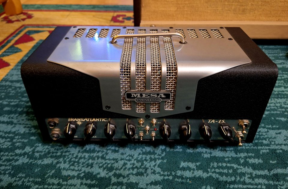 Cabezal Mesa Trasatlantic TA-15 + pantalla Tobermori Celestion Alnico Gold