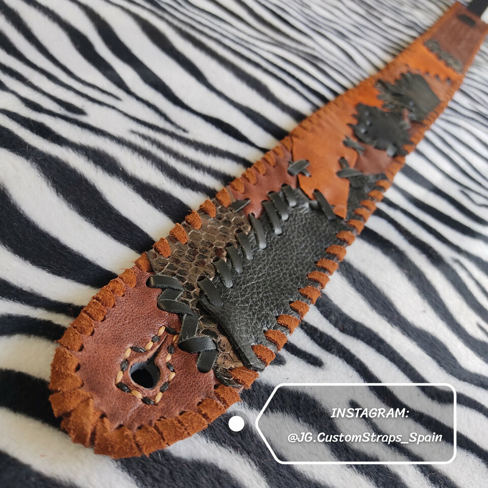 FRANKENSTRAP Correa cuero guitarra o bajo