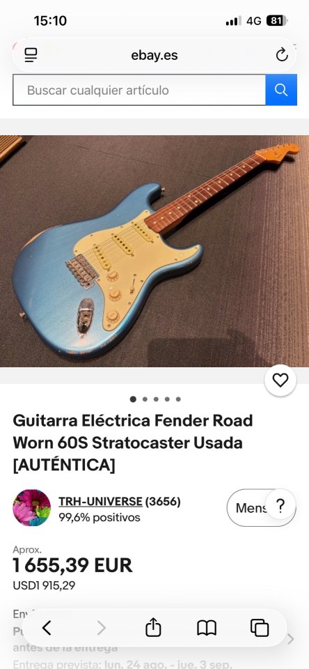 Fender stratocaster road worn 60s por strato Fender de arce de segunda mano · Foto 9 de 10 · Ourense