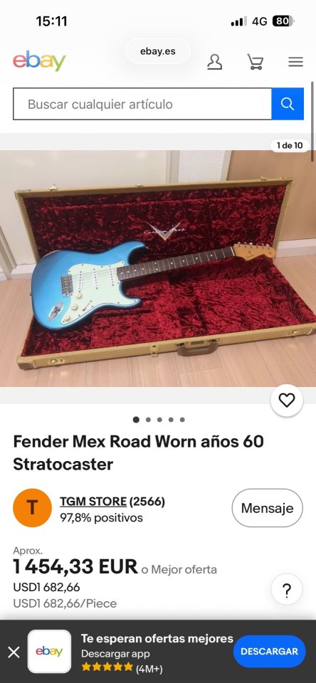 Fender stratocaster road worn 60s por strato Fender de arce de segunda mano · Foto 10 de 10 · Ourense