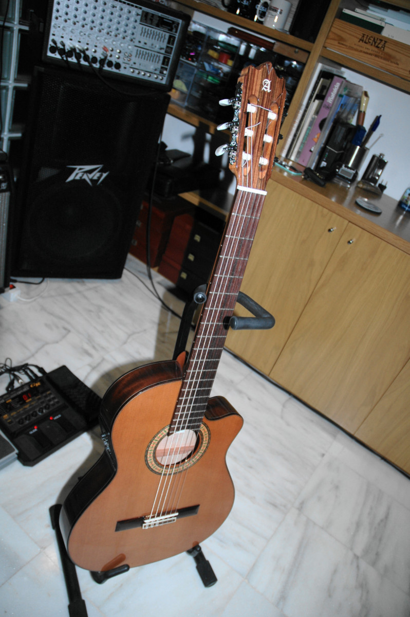 Guitarra Alhambra 3FCTE1 Guitarra flamenca electrificada de caja estrecha