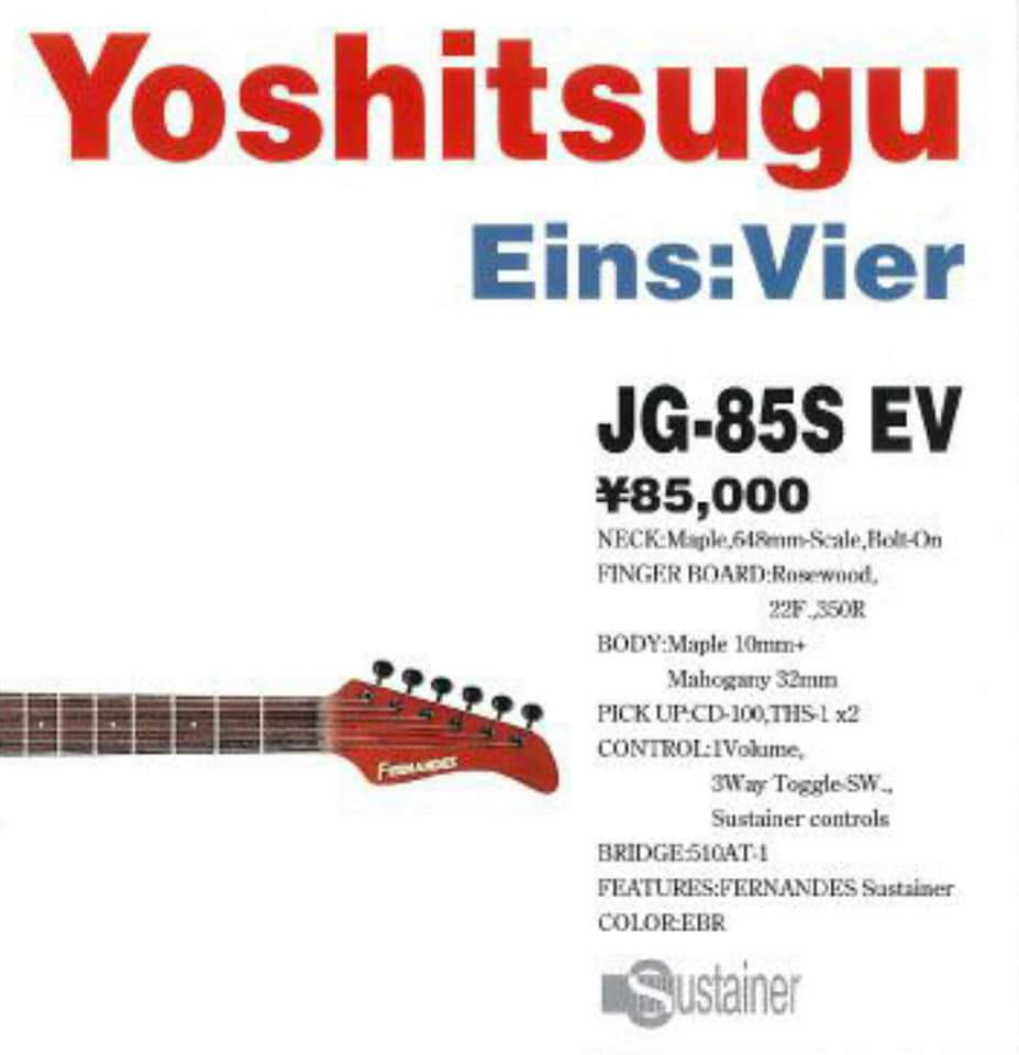 Fernandes JG-85S EV made in japan de segunda mano por 700 € en