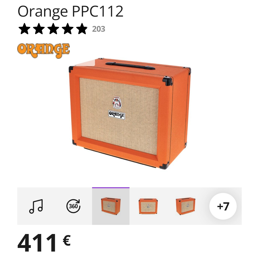 Orange rocker 15w Terror y pantalla Orange ppc12 de segunda mano