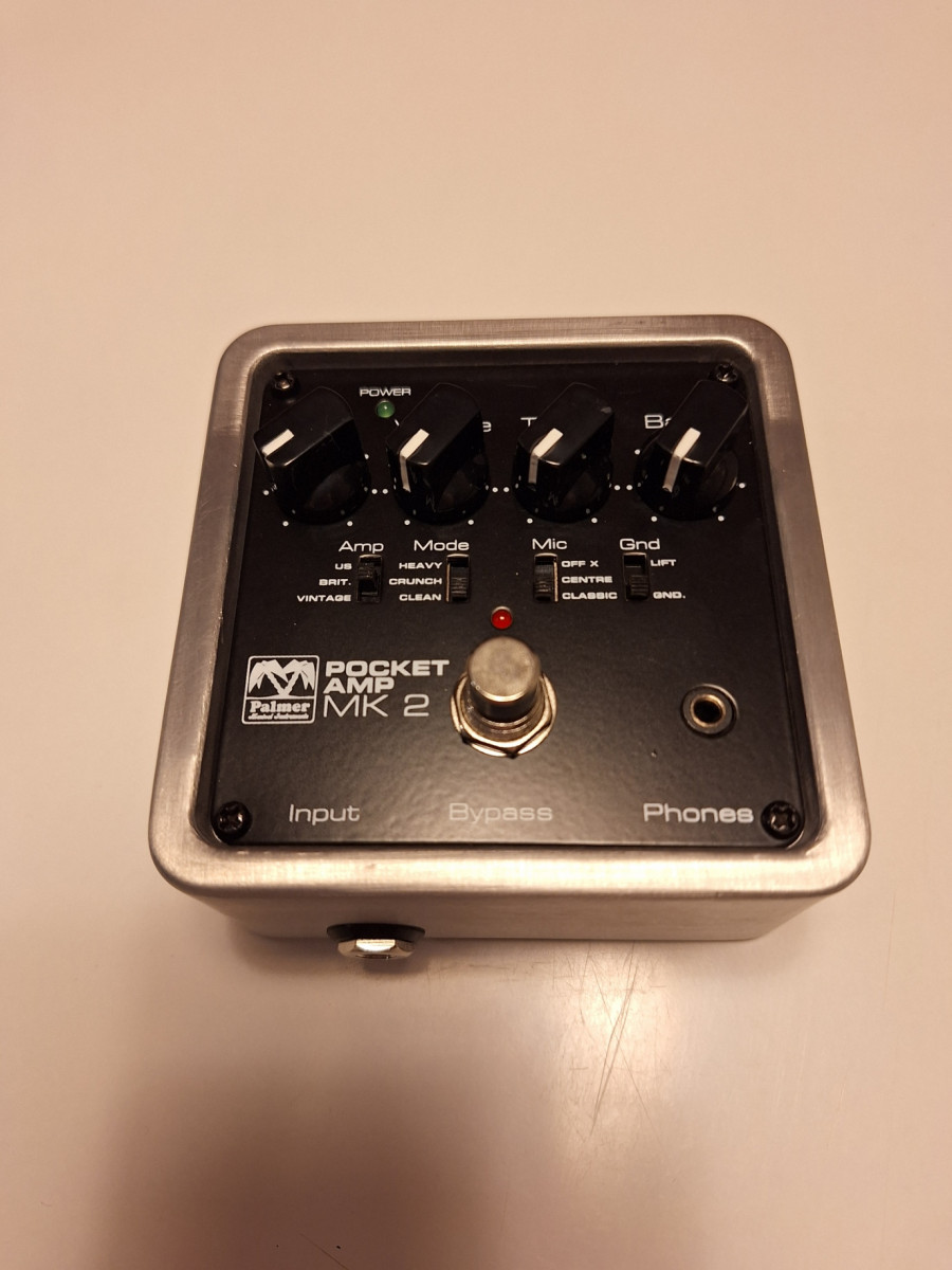 Palmer Pocket Amp MK2 - Préampli Guitare Portable Avec Effets | Clean, Overdrive, Fuzz | Alim Pile Ou Secteur